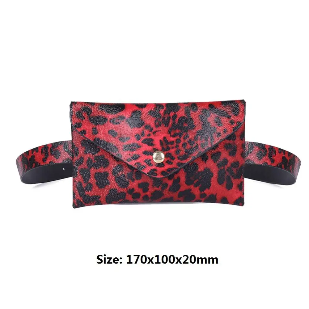 Женская и Мужская поясная сумка, леопардовая сумка, поясная сумка для денег, сумка из искусственной кожи, нагрудные сумки для мужчин, женские сумки через плечо, Bolsas Feminina - Цвет: Type B Red