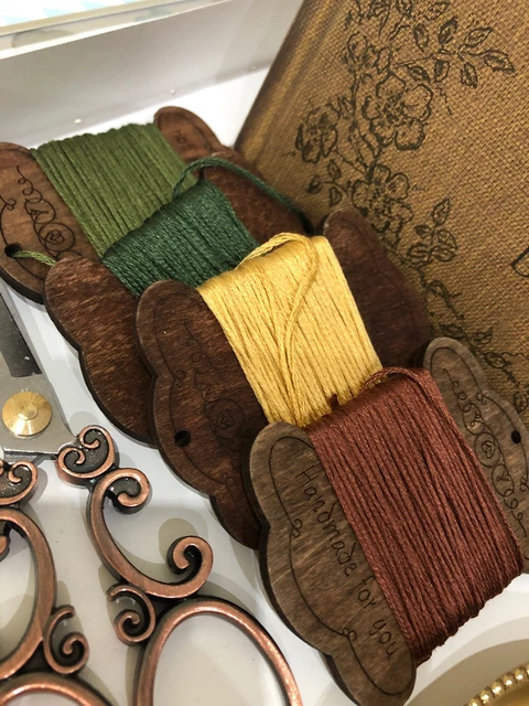 Old Fashioned Wool Yarn Spools and Bobbins