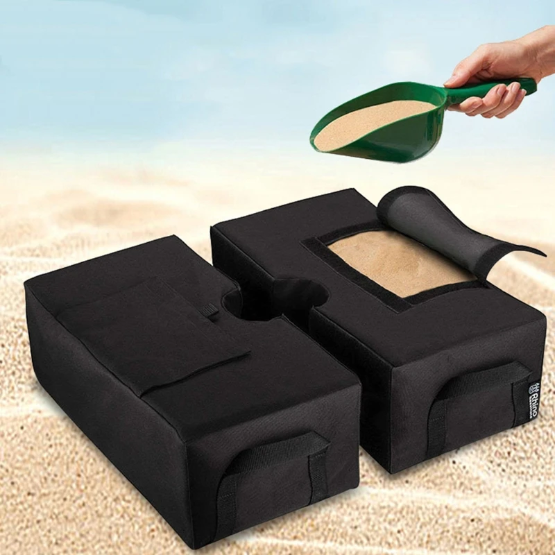 Outdoor Patio Umbrella Base Stand Portable Umbrella Parasol Heavy Weight Bag Detachable Wind-Proof Fixing Sandbags High quality umbrella stand