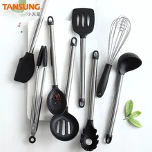 Новые продукты горячие продажи FDA силикагель кухонная посуда 8 штук силиконовый скребок пищевая клипса кухонная лопатка бытовой набор кухонной посуды