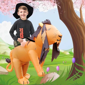 

Outdoor Ride on Lion Inflatable Costume for Christmas Inflatable Party Props Animal Cosplay Carnival Game Inflated Toys for Kids