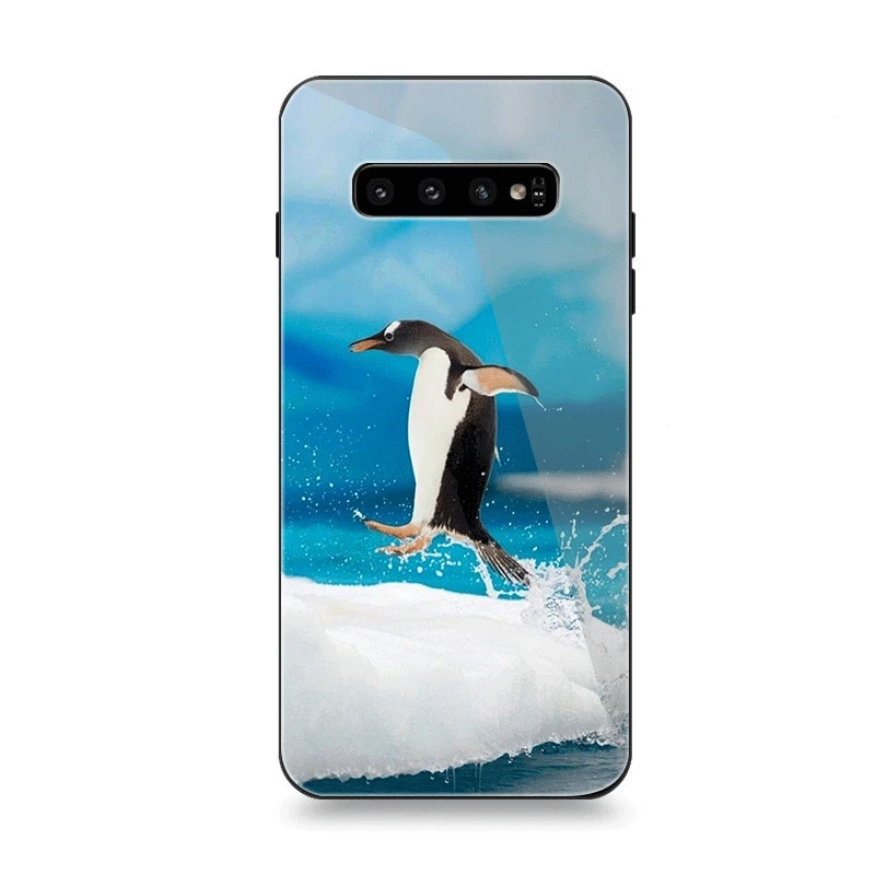Мобильный чехол для телефона Стекло для samsung A10 A20 A30 A40 A50 A60 A70 S7 край S8 Plus Note 8 9 S10 чехол с милым пингвином; - Цвет: G9