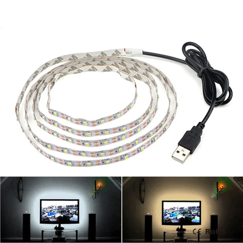 

50CM 1M 2M 3M 4M 5M LED Strip Light 5V USB Cabinet Light LED Strip Night Lamp TV Backlight Desk Decor Screen Lighting