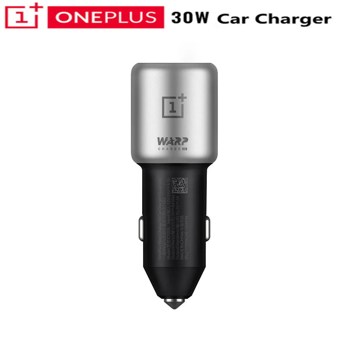 Оригинальное автомобильное зарядное устройство OnePlus Warp Charge 30 Вт вход EU UK 12 В 24 4 5a
