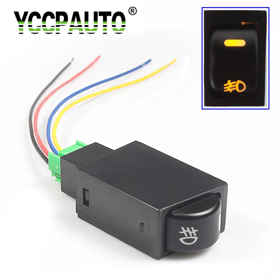 YCCPAUTO5Pin4WireOnOffButtonForSubaruFogLightSwitchCarFog