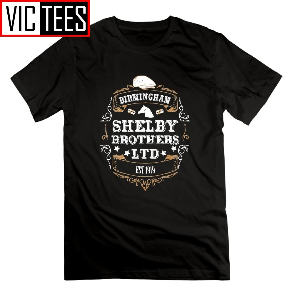 Peaky Blinders Tee Shirts Shelby Brothers LTD Short-Sleeve Men T Shirts Crew Neck High Quality Pure Cotton T-Shirts