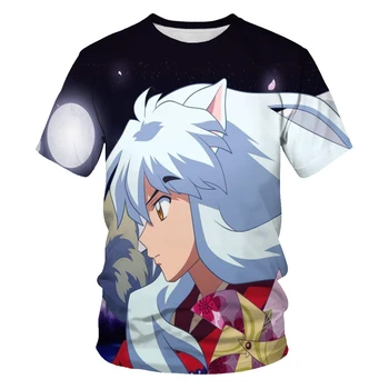 

Fashion 3D t-shirt anime Inuyasha T-shirt male summer men's T-shirt Cosplay costume top Harajuku Kawaii style unisex t-shirt hom