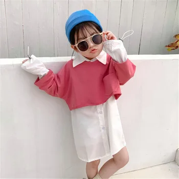

Mihkalev baby girl fall clothes 2020 kids autumn clothing set long sleeve children tracksuit sweater+shirt dress girls outfits