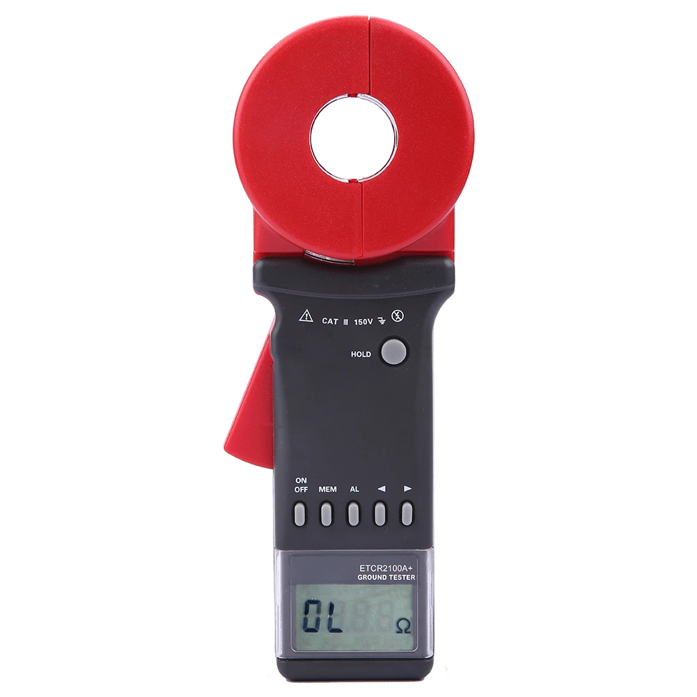 

Digital Display Clamp Ground Earth Resistance Test Tool Resistance Meter ETCR2100A Plus LB88