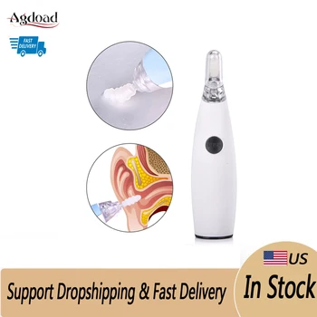 

Ear Wax Cleaner Painless Powered Safety Cordles Electric Cleaning Tool With 4 Removable Silicone Nozzle Head For Babies Adults