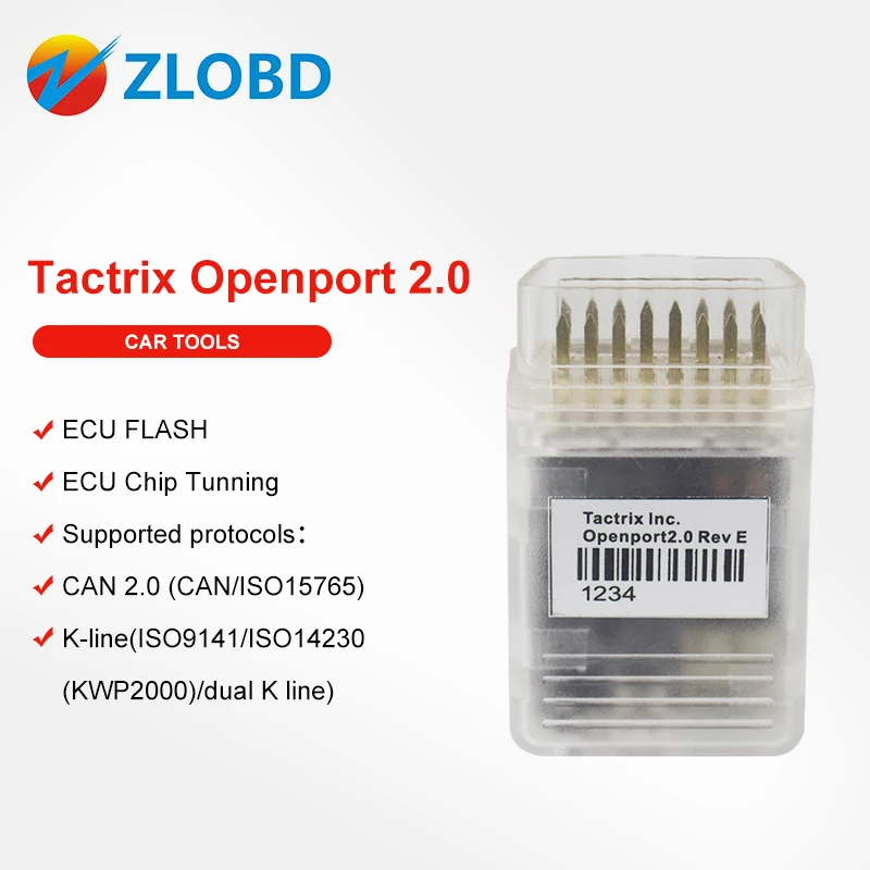 Tactrix Openport 2 0 с ECU FLASH Chip Tunning OBDII разъем со всеми SW поддерживает мульти