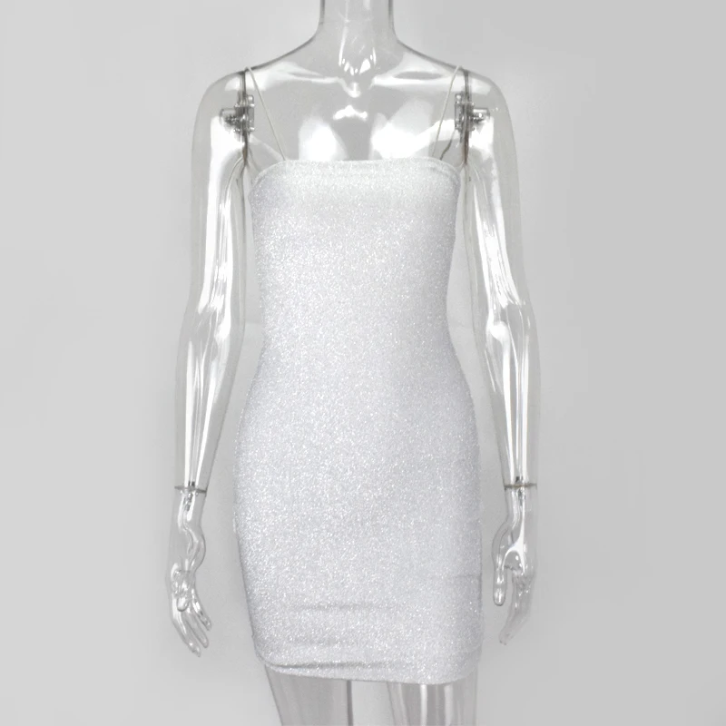NewAsia, Двухслойное блестящее облегающее платье, женское, для рождественской вечеринки, ночного клуба, сексуальное, блестящее платье на тонких бретелях, блестящее платье