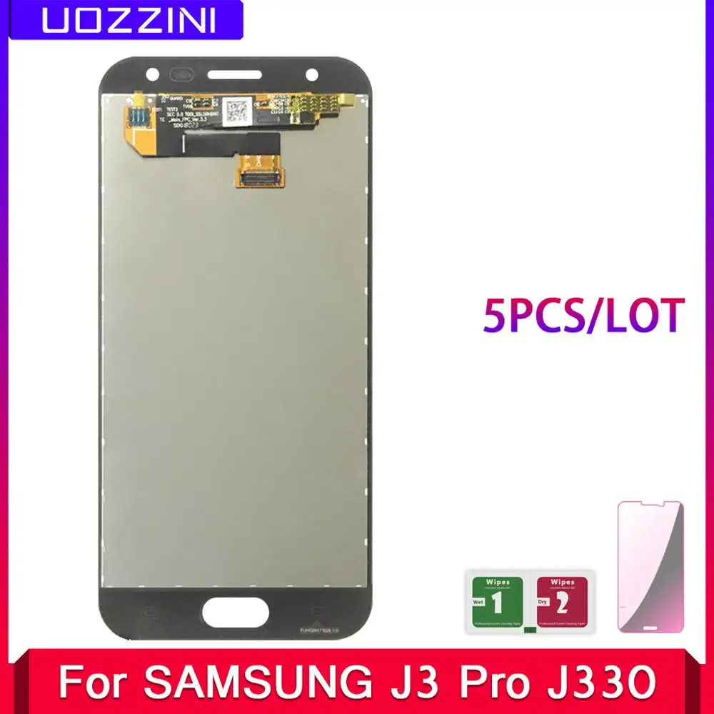5 шт./лот Super AMOLED для Samsung Galaxy J3 J330 J330F ЖК-дисплей Дисплей кодирующий преобразователь сенсорного экрана в сборе Замена