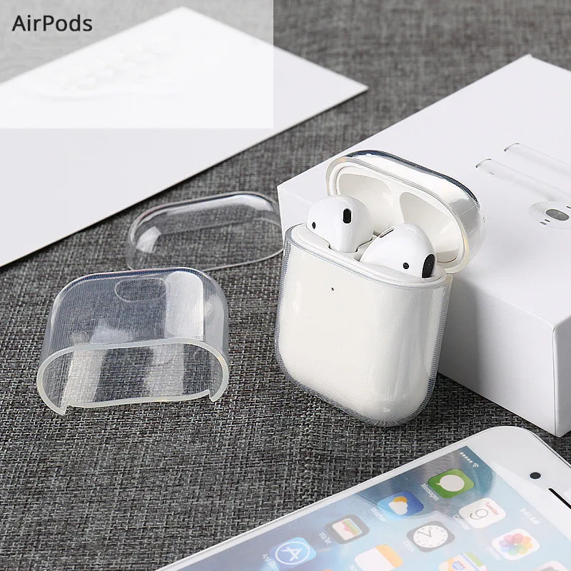 Прозрачный беспроводной аирподсы чехол для зарядки наушников de Bag Apple AirPods 1 2 Pro