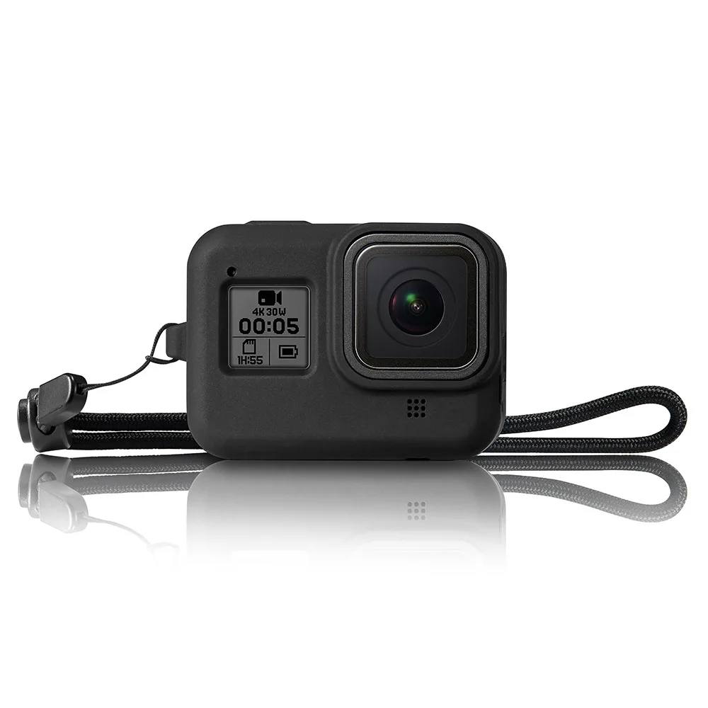 Для Gopro 8 черный набор аксессуаров водонепроницаемый чехол для дайвинга чехол-рамка для Фильтра Защитная силиконовая оболочка для Go Pro Hero 8