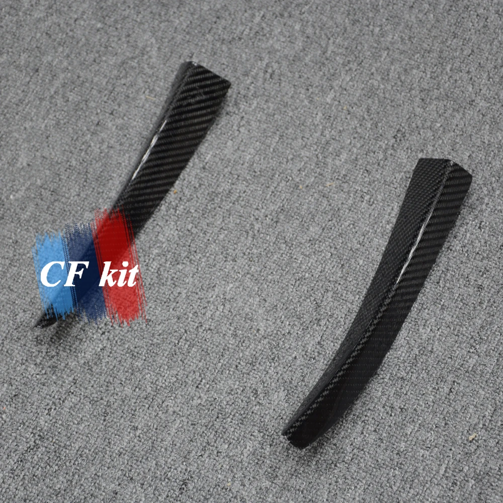 CF комплект P Стиль Настоящее карбоновое волокно губа-Накладка для BMW M3 M4 F80 F82 F83 воздушный нож разделяющие стабилизаторы планки украшение крыла автомобиля