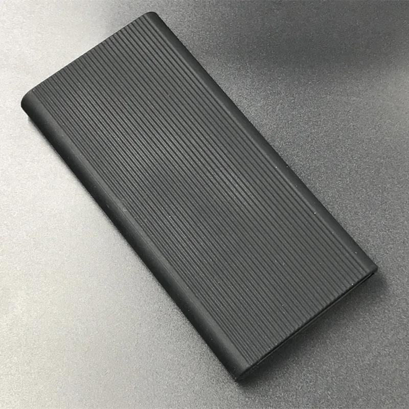 1 шт. силиконовый защитный чехол для Xiaomi power Bank 2 10000 мАч двойной USB порт облегающий рукав для PLM09ZM зарядные устройства Аксессуары - Цвет: Черный