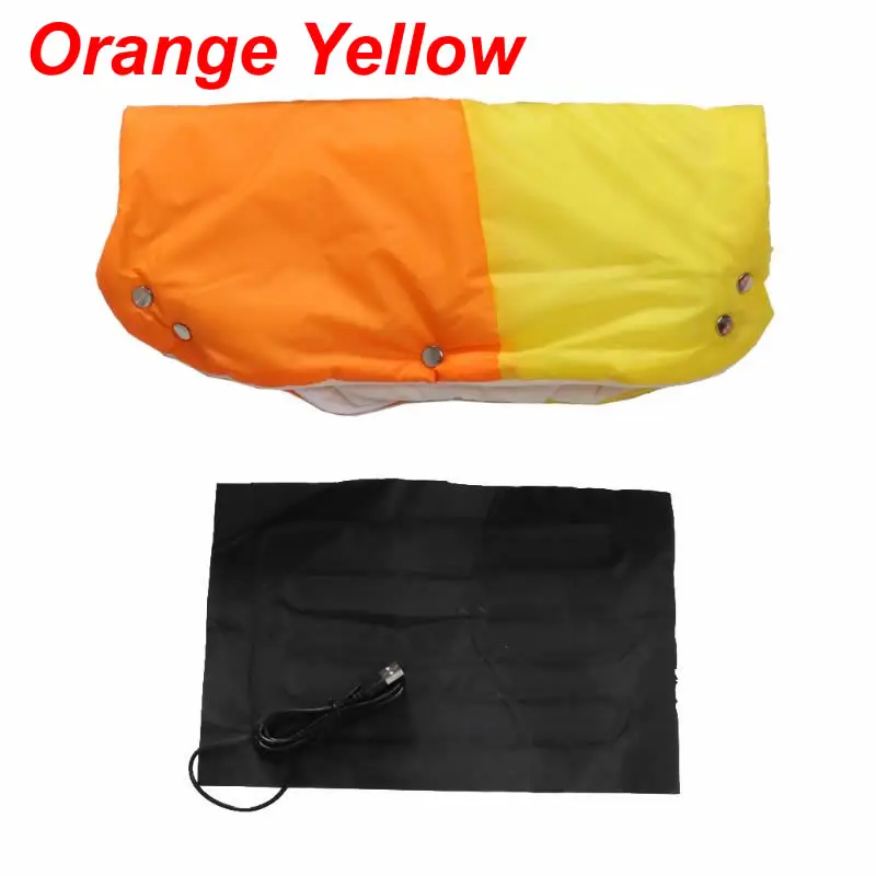 Orange Yellow Зимний теплый USB нагреватель варежки на коляску грелка коляска муфта рук Водонепроницаемый 19QF - Цвет: Orange Yellow