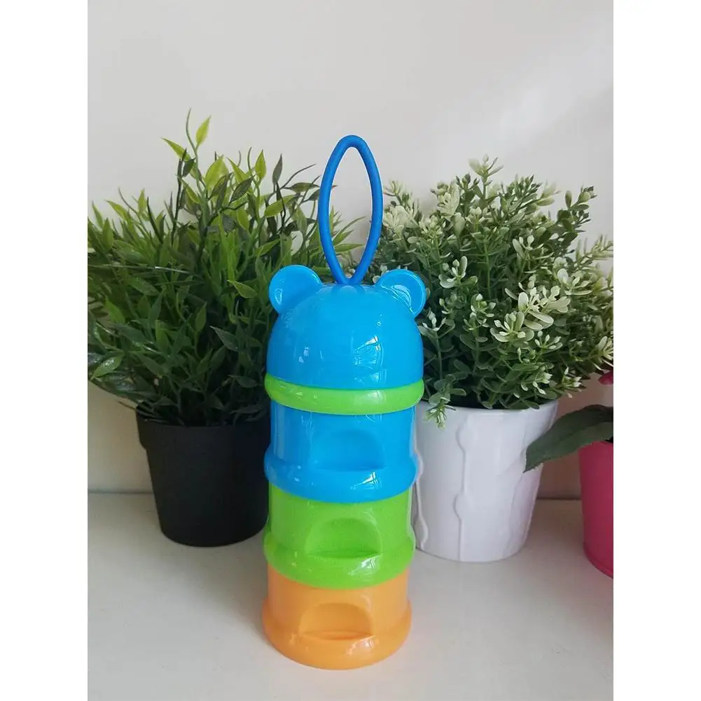 Kidlove красочные Портативный 3-х слойные Съемная молока емкость для порошка коробка