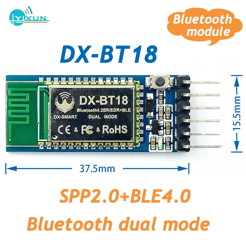 10 шт. DX-BT18 модуль Bluetooth SPP2.0 двойной режим BLE4.0 с pin последовательным портом
