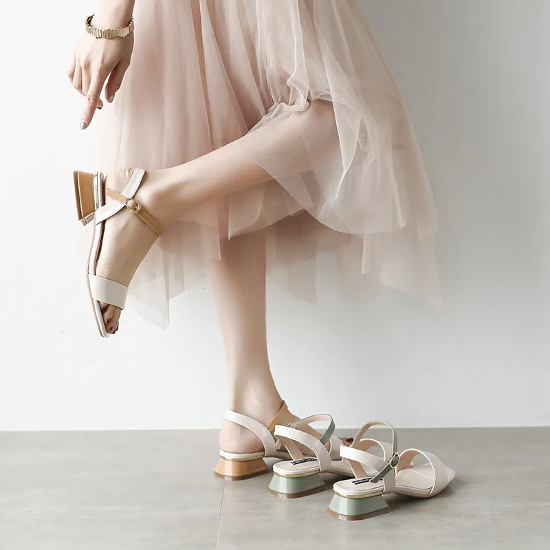

Elegant Women's Sandals Summer Fashion Casual Shoes Breathable Open Toe Flat Heels 1731-6