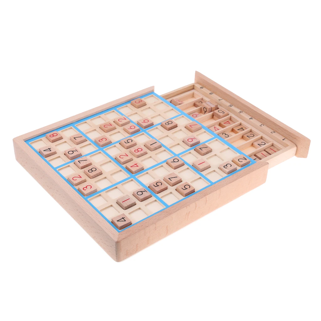 Деревянный номер игра-головоломка шахматы Sudoku математические Обучающие детские математические блоки игрушка с 100 пазлами подарок