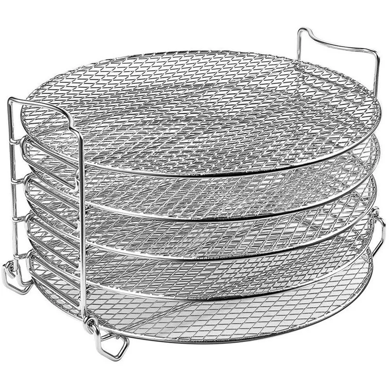 

for Dehydrator Stand, Grill Stand Air Fryer with Five Stackable Layers Food Grade for Dehydrator Rack Stainless Steel Stand Acce