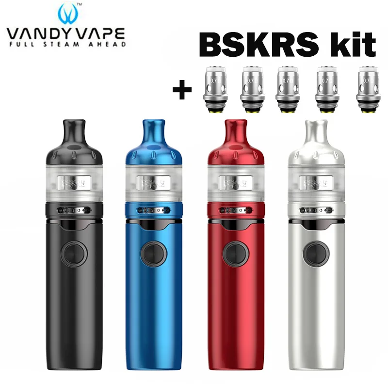 Vandy Vape Berserker S Kit емкость 2 мл с аккумулятором 1100 мА/ч сетчатая катушка 0 7 Ом/BSKRS MTL