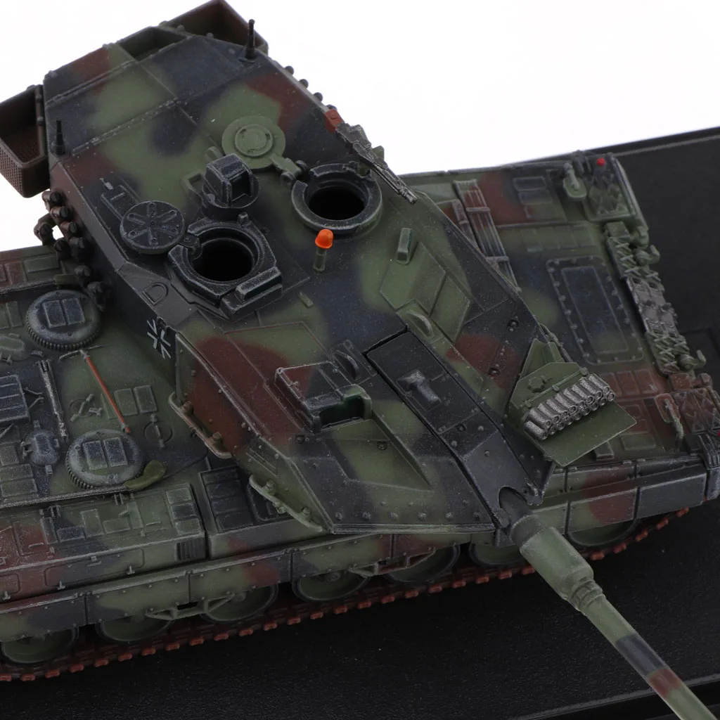 1:72 German Leopard 2 A6 Main Battle Tank Artillery Model Army Crawler Vehicle Toy Collectibles Playset Home Decor