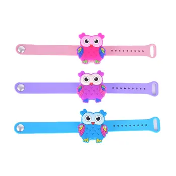 

Portable Silicone Hand Sanitizer Bracelet Cartoon Owl Wristband Hand Dispenser