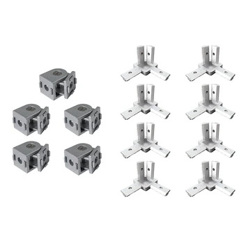

1 set L-Slot 3-Way Angle Bracket Connector & 1 set Pivot Joint Flexible Pivot Joint for 2020 Aluminum Profile CNIM Hot