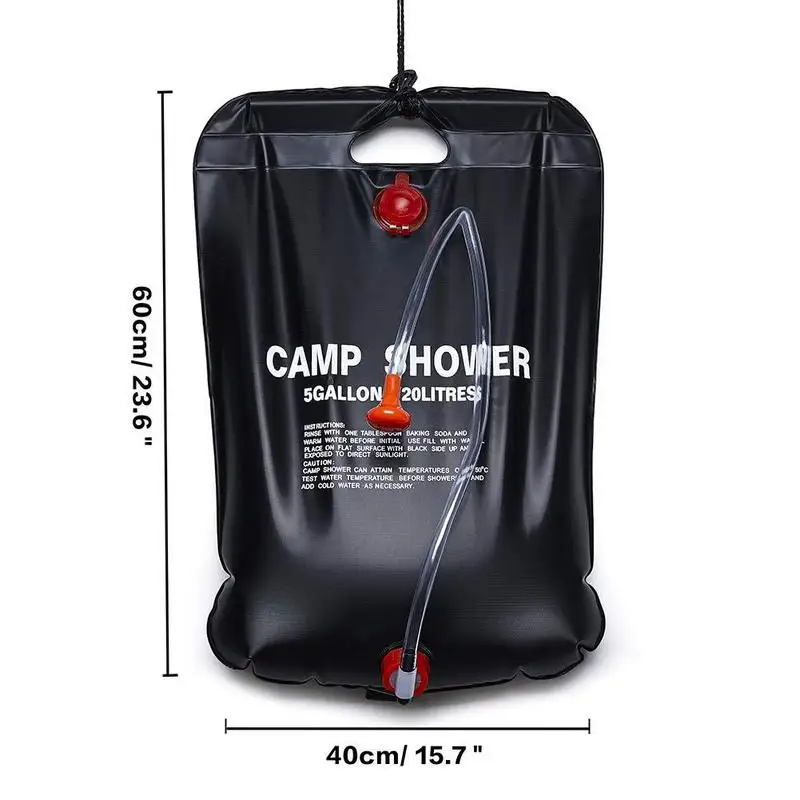 

20L Portable Camping Bathing Shower Bag Outdoor Solar Heated Hiking Picnic Water Bag Energy Heated Water Storage