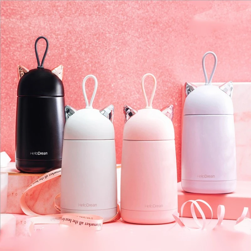 

350ml 304 stainless steel cold cup, thermos bottle, travel mug, coffee cup, vacuum flask, gift with lid water bottle