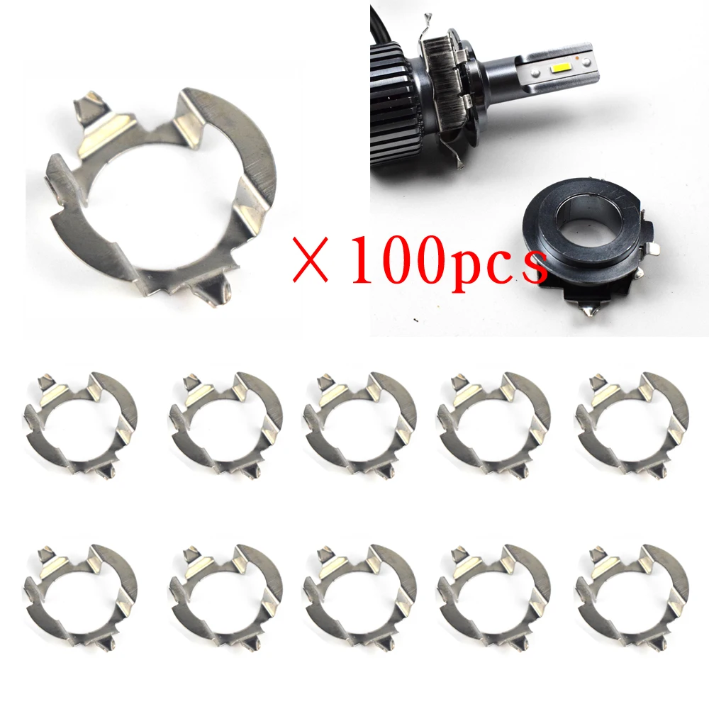 

100Pcs H7 Car LED bulb holder adapter for Mercedes Benz ML350 LED headlight H7 Metal clip retainer adapter for VW Touareg D120A