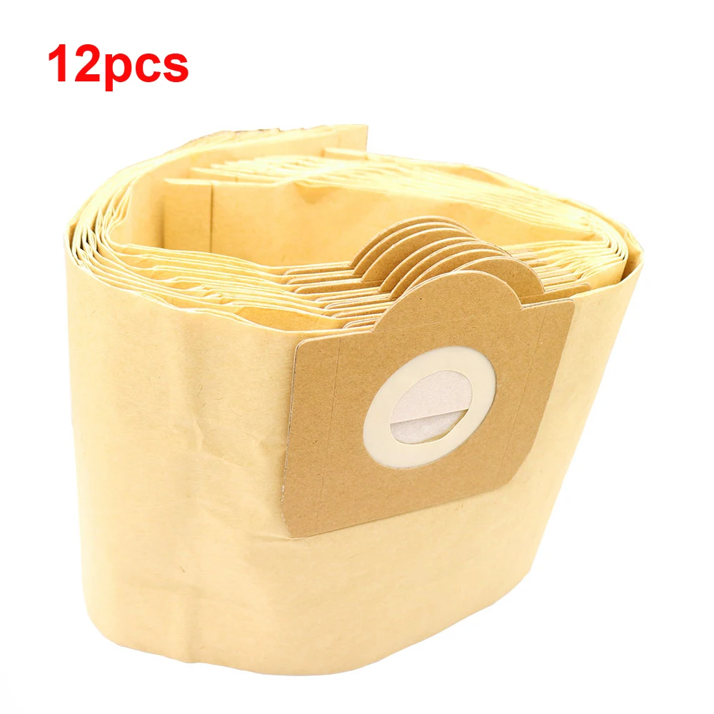 12pcs Бумажный мешок для очистки пылесборников для ROWENTA ZR81 ZR814 для Karcher A2700 Hover H31 S6145 19L Запчасти для пылесоса - Цвет: 12pcs