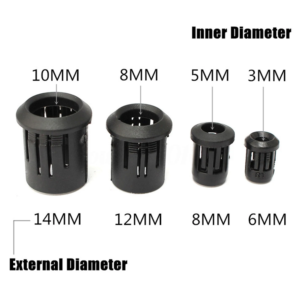 Nikou Sockets 50Pcs LED Lamp Socket Diode Holder Plastic Black Clip Bezel Mount Practical Size : 3mm
