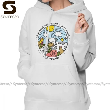 

Turkey Hoodie Animals Are Friends Not Food Go Vegan Hoodies Long-sleeve Red Hoodies Women Streetwear Trendy Pullover Hoodie