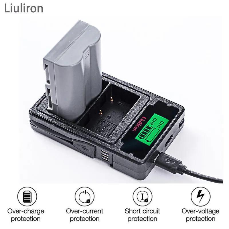 Newmowa Dubbele USB-oplader voor Nikon EN-EL3 EN-EL3E en Nikon D50 D70 D70s D80 D90 D100 D200 D300 D300S D700 (EN-EL3 Dual USB-oplader Newmowa Dubbele USB-oplader voor Nikon EN-EL3 EN-EL3E en Nikon D50 D70 D70s D80 D90 D100 D200 D300 D300S D700 (EN-EL3 Dual USB-oplader