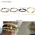 AIDUOMIRZER 3-Piece Men's Bracelet Set - Stainless Steel Braided & Cuff Bracelets With Roman Numerals & Leopard Head - View #2
