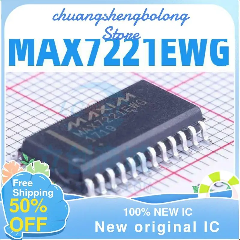 

Новая Оригинальная интегральная схема MAX7221EWG MAX7221 SOP-24, 5 шт.