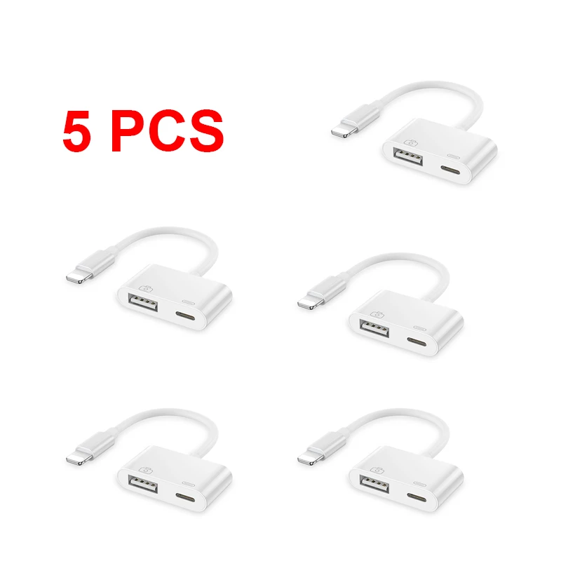 5 шт./10 шт. в партии OTG USB адаптер для камеры для ios USB кабель наушники конвертер пианино MIDI клавиатура для i phone 78 ios 13 адаптер