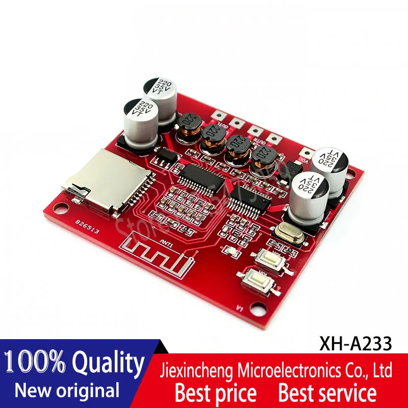 1 шт. 5 XH A233 15 Вт X 2 Bluetooth 4 цифровой усилитель мощности доска стерео TF карты играть 12v