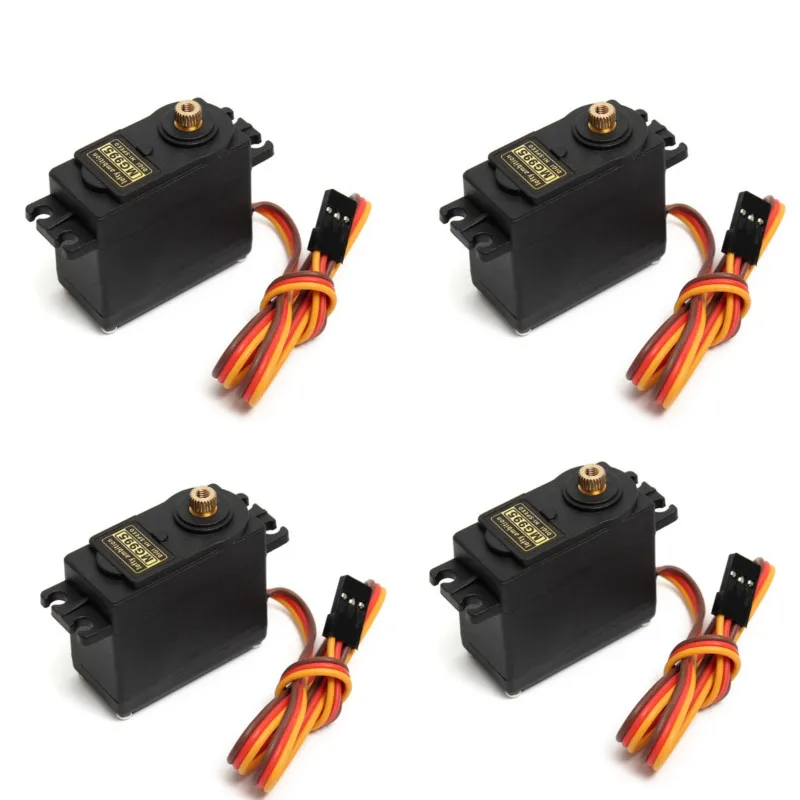 

4PCS MG995 Servo 15kg 4.8-6.0V High Torque Metal Gear Digital Servo For RC Car HSP HPI Wltoys Kyosho TRAXXAS 1/8 1/10 Airplane