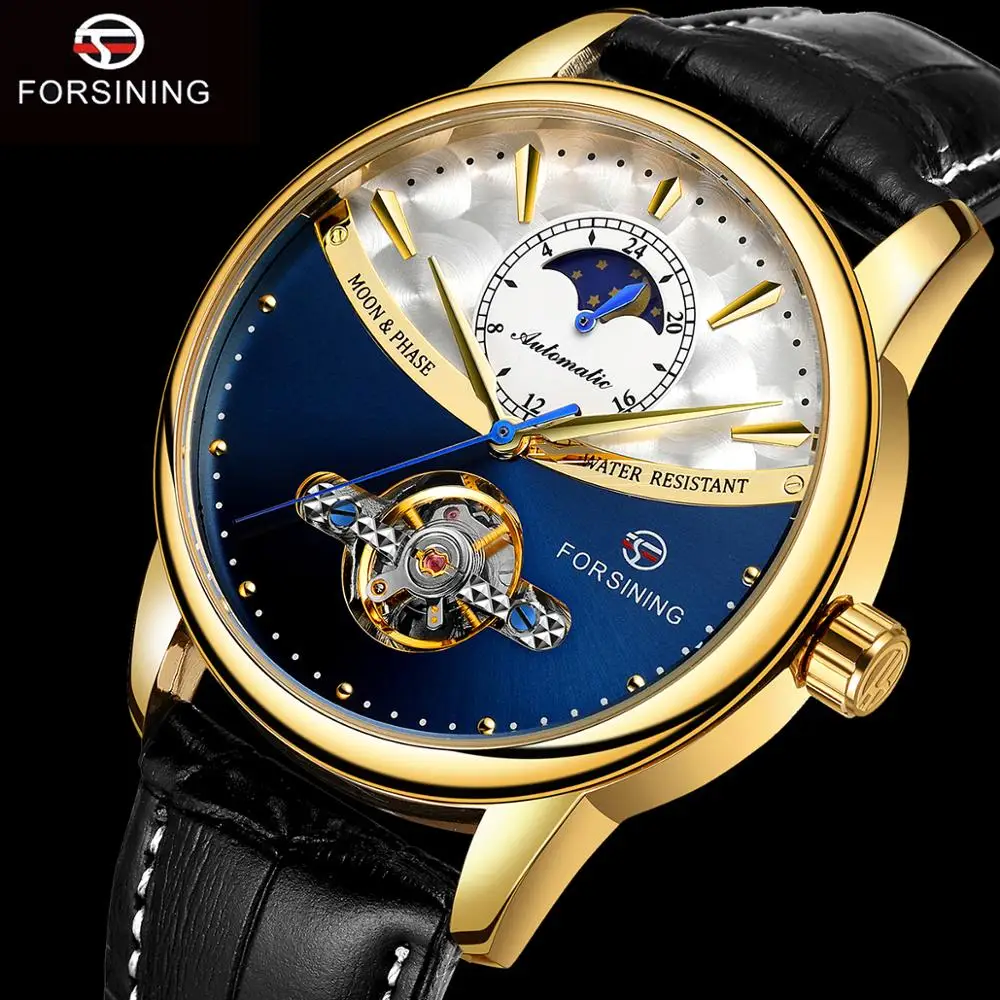 FORSINING Новая мода Tourbillon механические часы лучший бренд роскошный механический автоматический наручные часы для мужчин Relogio Masculino