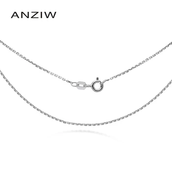 

925 Sterling Silver Pendant Necklace Men 1.3mm Square Cable Chain 16''18''20'' Solid Franco Square Cross Link