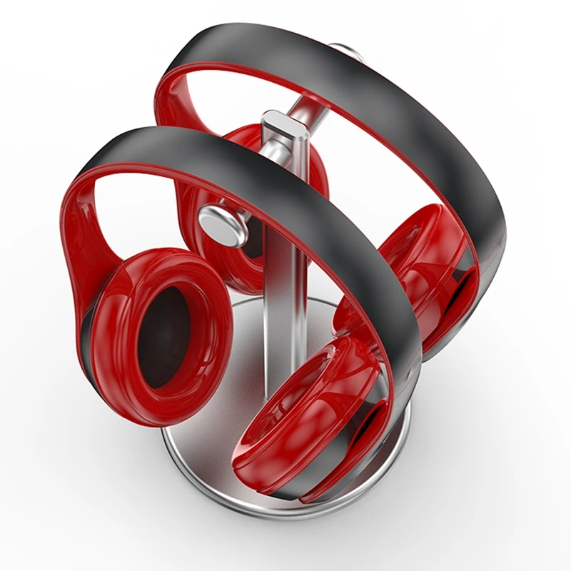 JIUSHARK Headphone Stand Aluminum Alloy Desktop Double Storage Earphone Hanger with Bottom Cushion Suitable for Head Phones