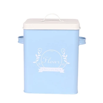 

Kitchen Craft Tin Storage Canister with Metal Scoop Beautiful Powder Coating Metal Zinc Boxes Storage with Scoop