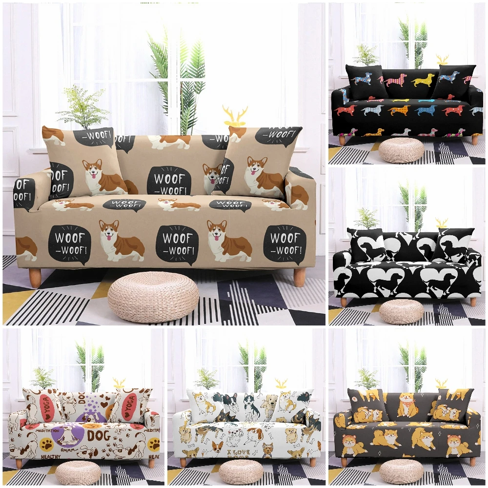 Elastic Sofa Covers Animals Cute Couch Covers Dogs 3 Seater Sofa Covers Dog Sofa Cover