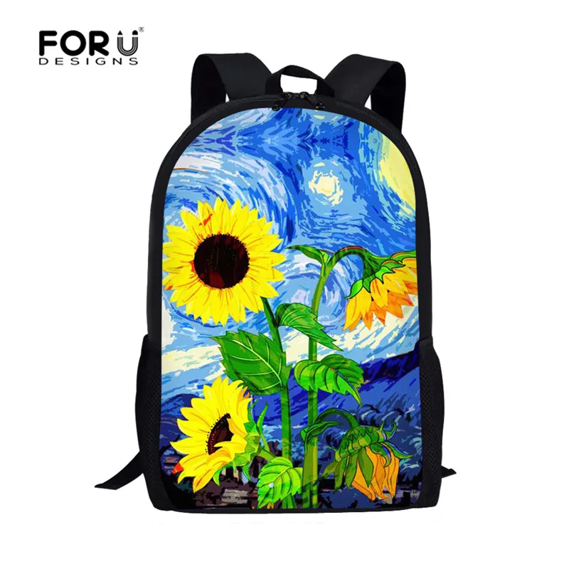 FORUDESIGNS/Комплект детских школьных сумок для девочек, школьный детский школьный рюкзак с подсолнухом, школьный рюкзак, комплект Mochila Infantil - Цвет: Z5159C