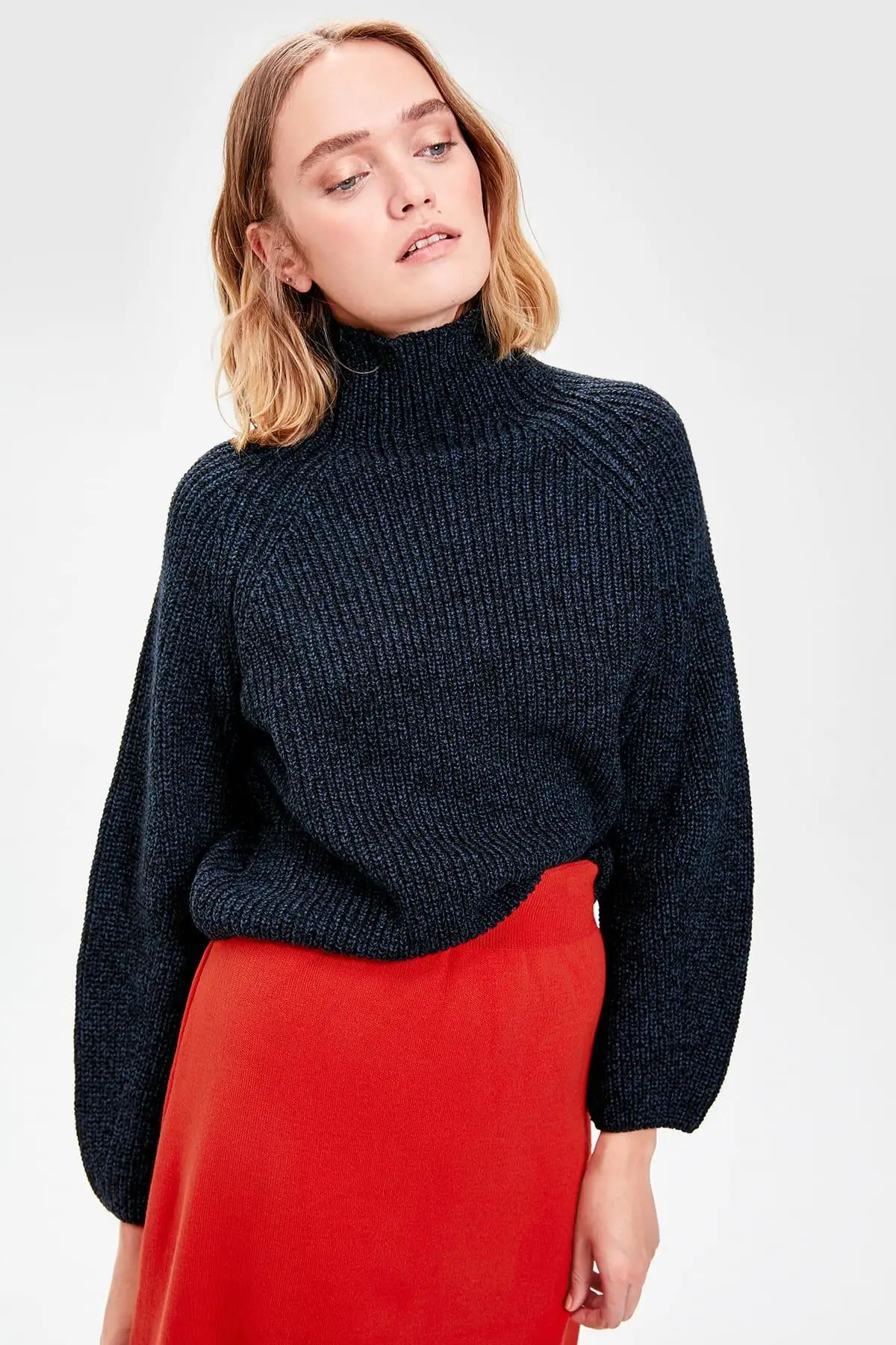 

Trendyol Indigo Upright Collar Sweater Sweater TWOAW20FH0021